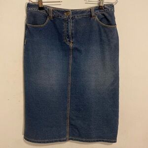 Denim looking stretch cotton skirt by J Jill size 6